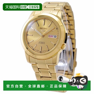 日本直邮 SEIKO 5 自动上链手表 Overseas 型号 金色 SNKE56J1 男