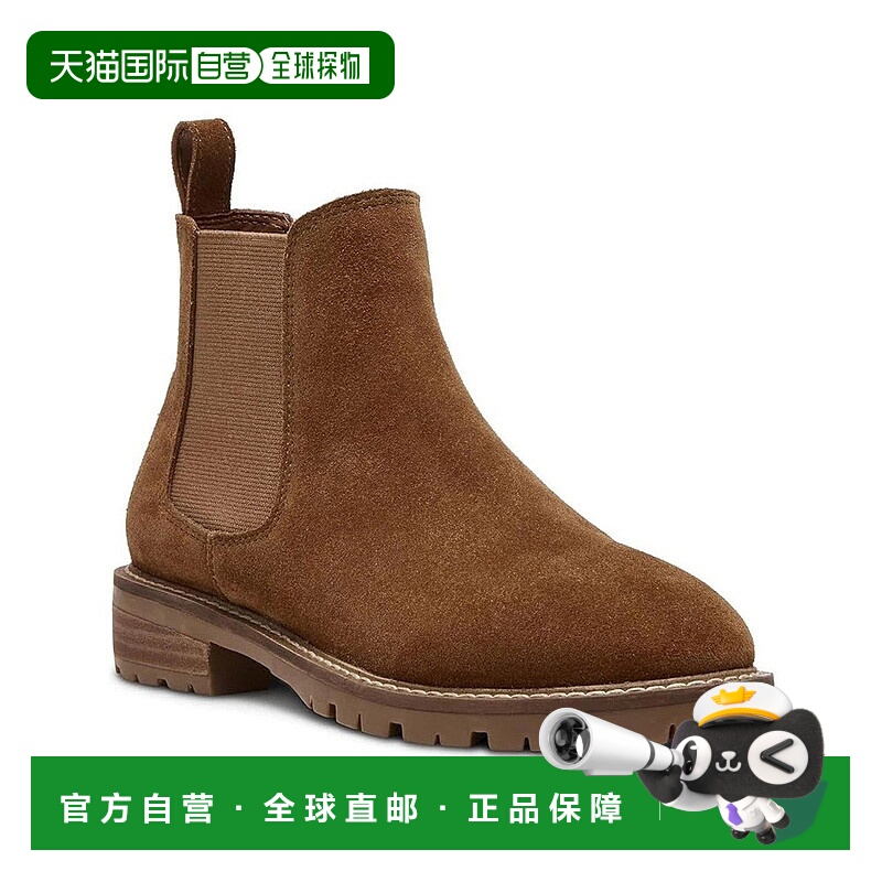 自营Steve Madden Leopold Boots Women Camel Suede Pull On Rou