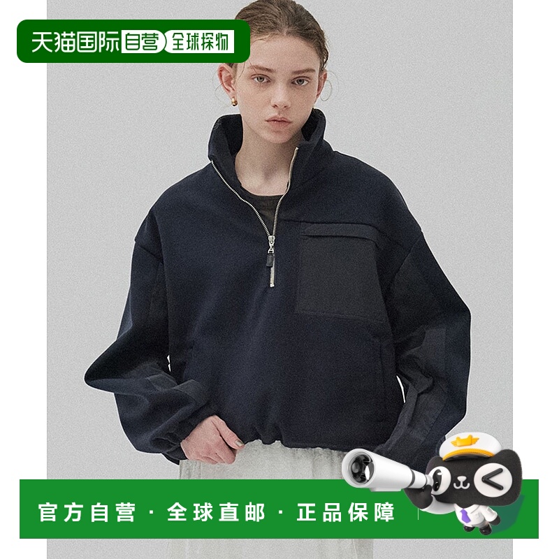 1h可退 日本直邮PUBLIC TOKYO 女装 异材质拼接 半拉链连帽外套