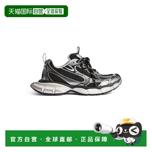 欧洲直邮BALENCIAGA（巴黎世家）女式 3xl 运动鞋 黑/银厚底