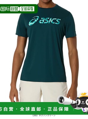 日本直邮亚瑟士网球服 图案短袖衬衫 男士2041A346