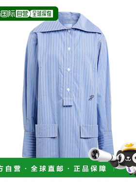 1h可退 香港直邮Patou 女士 衬衫式连衣裙 blue蓝色 舒适时尚