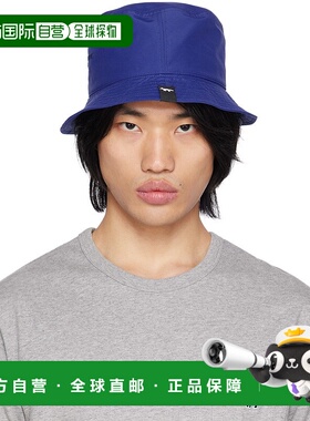 1h可退 香港直邮潮奢 MAISON KITSUNE 男士 蓝色刺绣渔夫帽 KU061