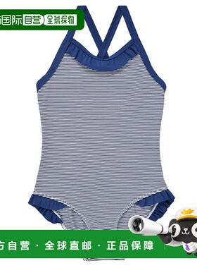 欧洲直邮Petit Bateau 小帆船 女孩 BEURI 连体泳衣 海蓝色
