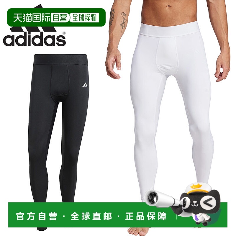 日本直邮阿迪达斯男士 TECHFIT 长款紧身裤足球服装比赛紧身裤长