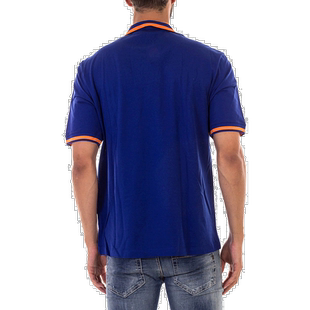 香港直邮VERSACE 男士T恤 A70668A209760BLUARANCIONEBLUE范思哲