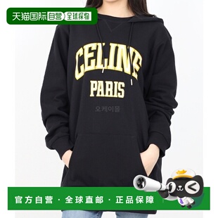韩国直邮CELINE 棉质抓绒大廓形连帽衫 女士休闲风外套 货号: 2Y7