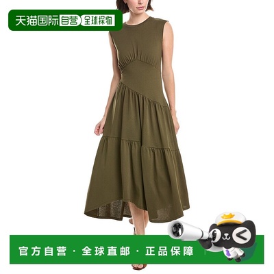 自营FRAME Denim The Gathered Tank Dress - green 美国奥莱直发