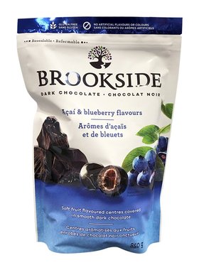 加拿大直邮Brookside贝客诗蓝莓汁夹心巧克力豆850g/袋