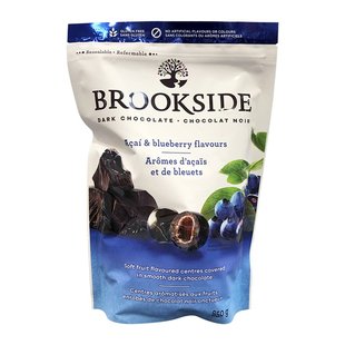 加拿大直邮Brookside贝客诗蓝莓汁夹心巧克力豆850g/袋