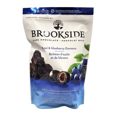 加拿大直邮Brookside贝客诗蓝莓汁夹心巧克力豆850g/袋
