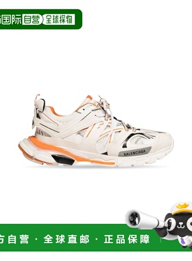 自营欧洲直邮Balenciaga巴黎世家 Track男士白色/橙色logo标识运