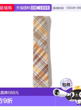 1h可退 日本直邮BROCKLEHURST 男装 全棉马德拉斯格纹领带 轻盈配