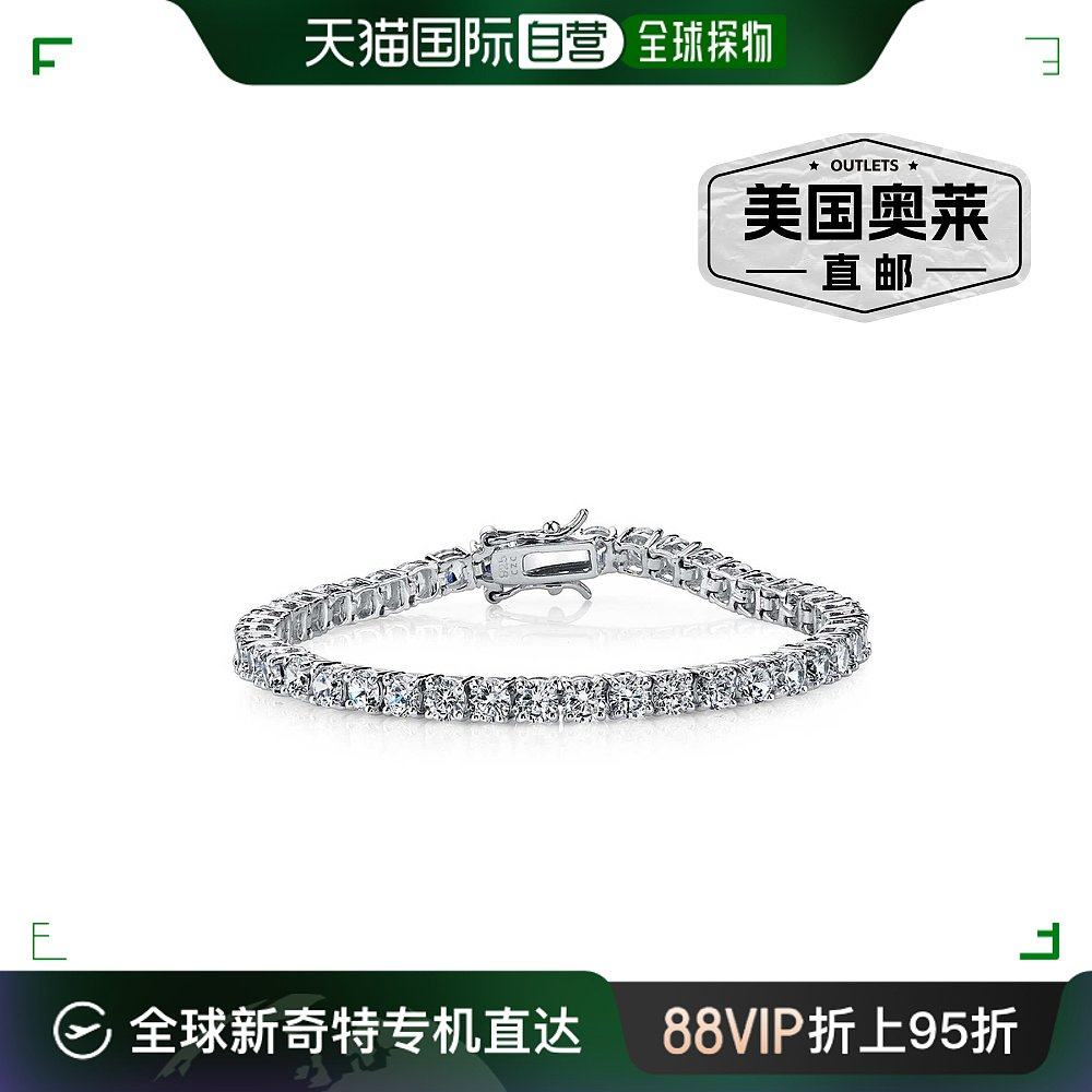 genevive sterling silver cubic zirconia tennis bracelet si