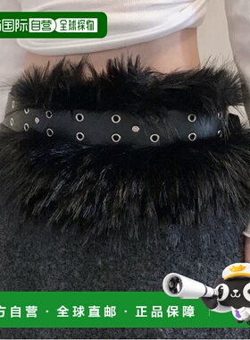 1h可退 日本直邮NOVESSEL 男女同款 内衬毛边 Y2K风格 金属扣腰带