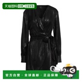 香港直邮Pinko 连衣裙 品高 1h可退 女士 缠绕式 black黑色 舒适时