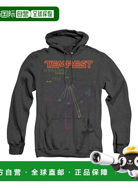 自营 gildanAtari Tempest Screen 成人 Heather 连帽衫 - 黑色