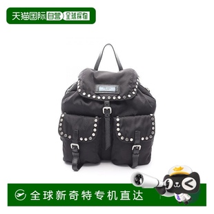 日本直邮中古Prada普拉达女包A级95新Backpack背包尼龙双肩包黑色