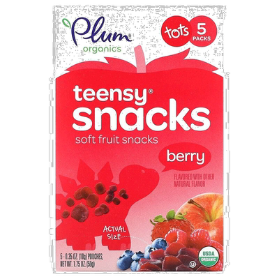 香港直发Plum Organics浆果零食有机水果健康安心科学美味5包