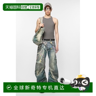 男款 欧洲直邮Acne 蓝色棉牛仔裤 Studios 宽松 SS25男士