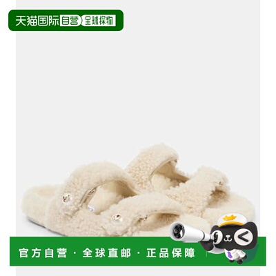 1h可退 香港直邮潮奢 Jimmy Choo 周仰杰 女士 Fayence 毛羊皮凉