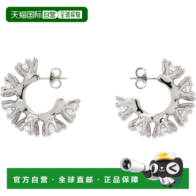 1h可退 香港直邮潮奢 D'Heygere 女士 银色 Wheel 耳环 SS25JW12