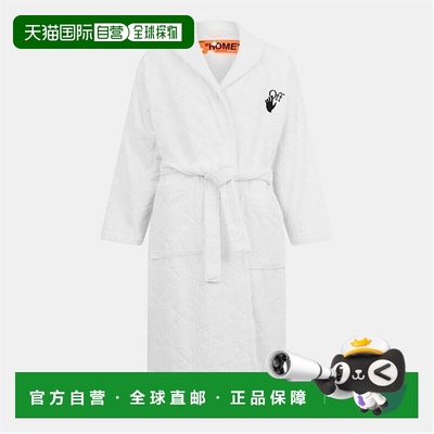 香港直邮off-white 男士 Mono Bathrobe, 男女通款交织图案设计服