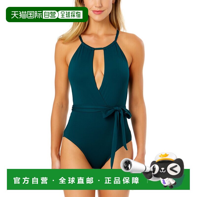 自营 Anne Cole高领系带跳水连体衣-多件套 美国奥莱直发泳衣