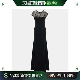 Jenny Packham 女士 0003 香港直邮潮奢 crêpe 旋律褶纹精饰礼服