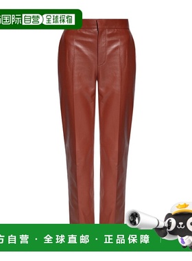 香港直邮Chloe 锥形裤腿皮裤 C22WCP04208休闲显瘦外穿舒适百搭