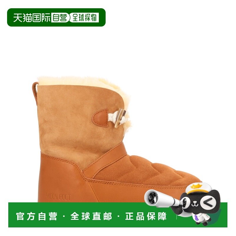 1h可退 香港直邮moon boot 月亮靴 女士 浅褐色绒面革绵羊皮靴子,女鞋,时装靴,淘宝优惠券,粉丝福利购,淘宝优惠卷