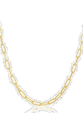 自营 simona纯银 2.8 毫米回形针脚链 - 镀金 - 镀金 20 英寸链