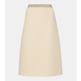 羊毛混纺花呢中长半身裙 Valentino Mossi 女士 000276 华伦天奴