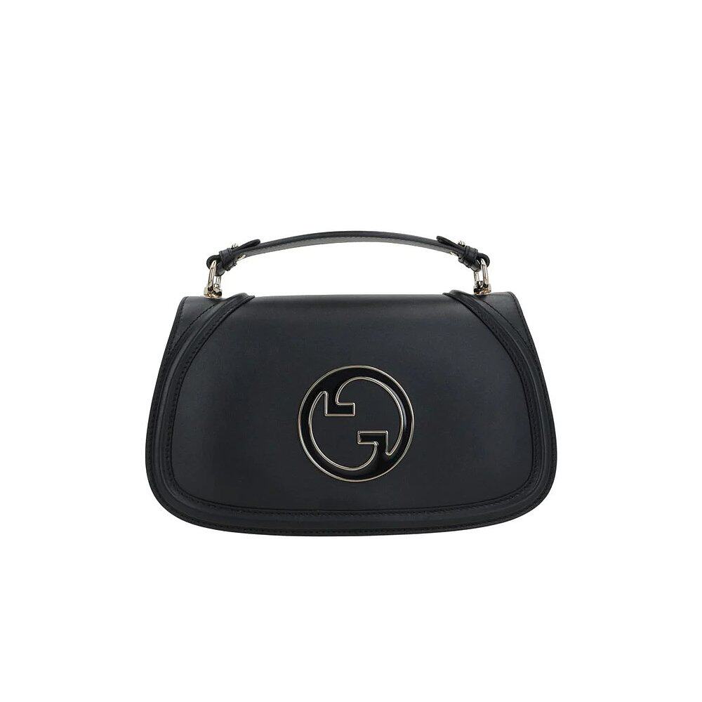 GUCCI 女士手提包 815719AAEEX1000 SS2025 黑色 翻盖单肩包