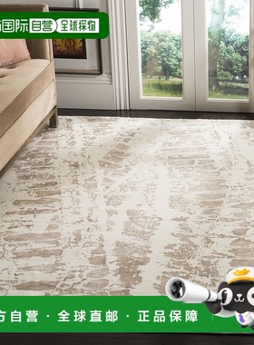 自营safaviehMirage Hand Made Area rug, Ivory / Brown Contemp