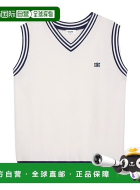 香港直邮CELINE 女士针织毛衣 RY08Z670Q01MA SS2025 白色背心