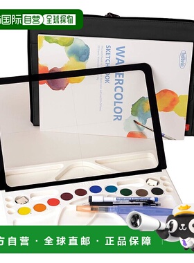 日本直邮Holbein 水彩素描工具 Doublet A4 入门套件 135111