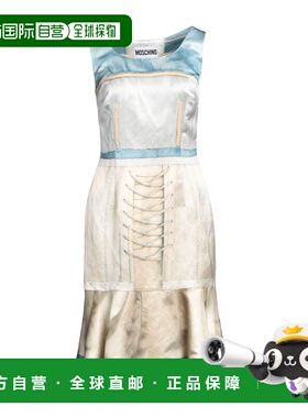 香港直邮Moschino 莫斯奇诺 女士 中长连衣裙 blue蓝色 舒适时尚