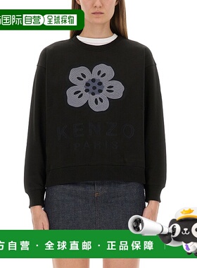 香港直邮KENZO 女士卫衣 FF62SW2554MF99J AW2025 黑色 长袖卫衣