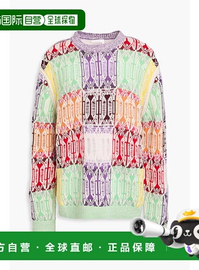 香港直邮Chloe 蔻依 女士 嵌花羊绒羊毛混纺毛衣 CHC22AMP15590