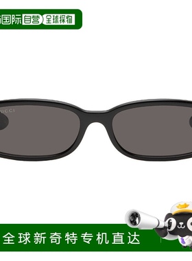 1h可退 香港直邮潮奢 Gucci 古驰 女士 黑色 Rectangular Frame
