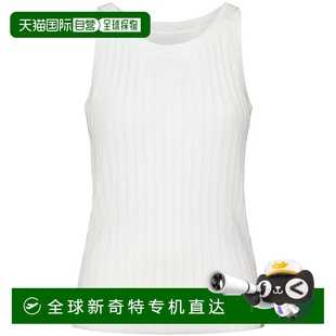美国奥莱直发 自营 herno罗纹白色无袖 上衣 白色