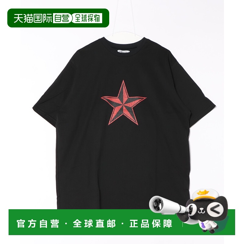 1h可退 日本直邮Figments 男女同款哥特星星印花大版T恤 FG25SS12