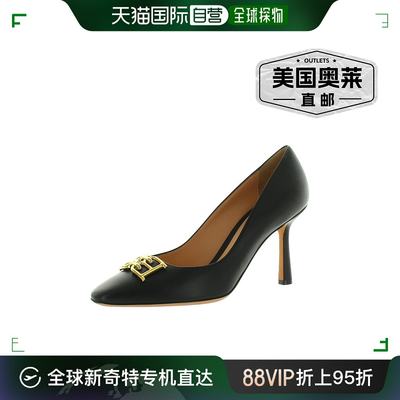 ballyEvanca 85 女式皮革一脚蹬高跟鞋 - 黑色小羊皮 【美国奥莱