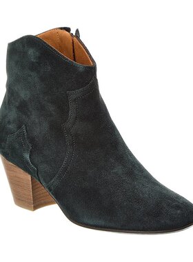 【美国奥莱】直发 Isabel Marant Dicker 绒面革短靴 - 黑色