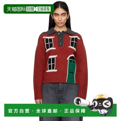 1h可退 香港直邮潮奢 J.W. Anderson 女士 红色 House Intarsia P