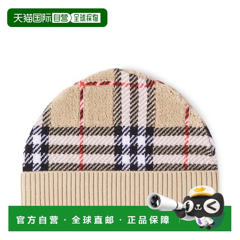 1h可退 香港直邮潮奢 Burberry 巴宝莉 男童 格纹罗纹针织羊毛小,童装/婴儿装/亲子装,帽子,淘宝优惠券,粉丝福利购,淘宝优惠卷