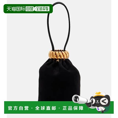 1h可退 香港直邮alaia 女士 Motion 迷你精饰绒面革手提包