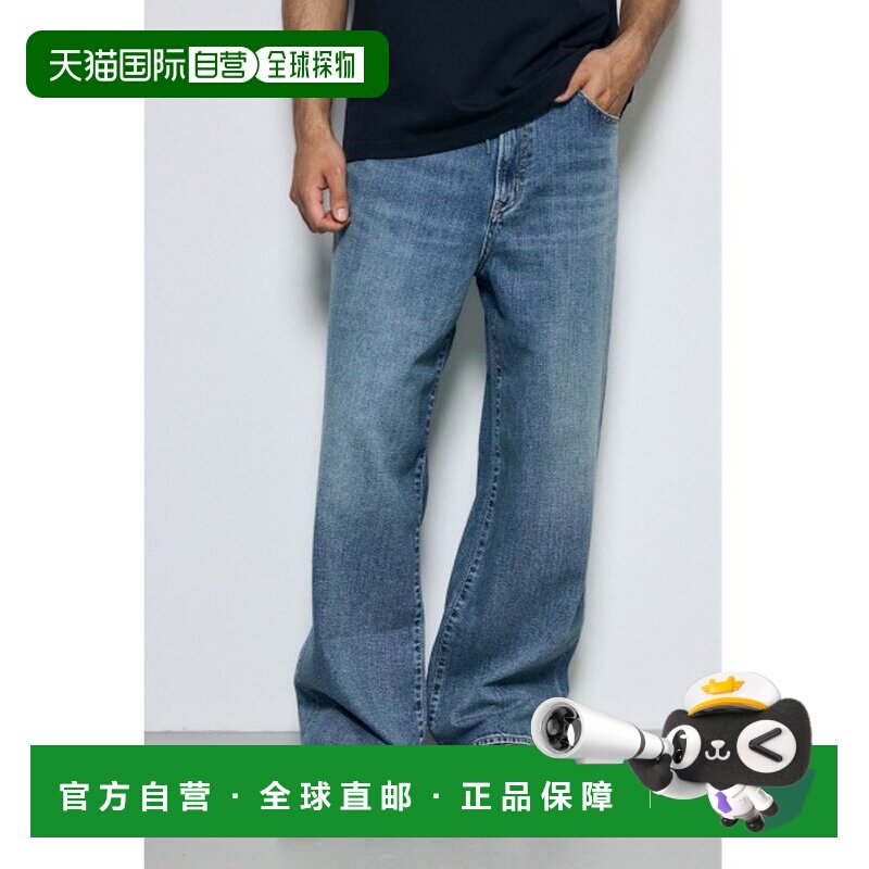 日本直邮AZUL BY MOUSSY 男士 宽松直筒牛仔裤 25【付后1h可退】