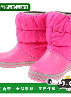 日潮跑腿卡骆驰Crocs儿童雪地靴notreJunior冬季泡泡靴粉色115.0